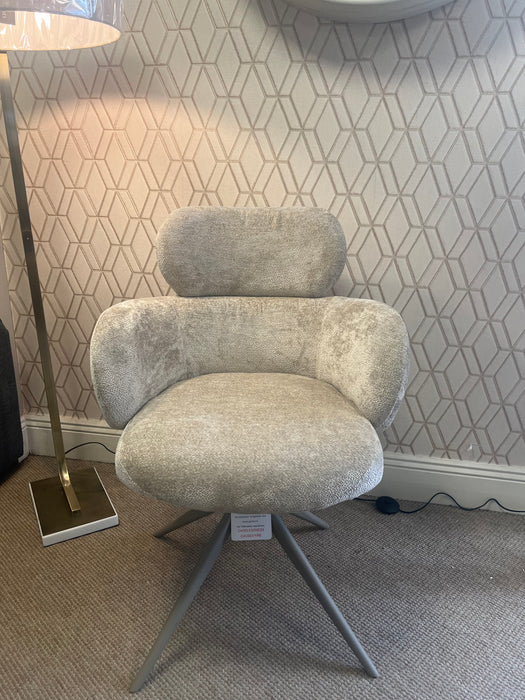 Athena Rectangle Dining Table & 6 Beige Dining Chairs