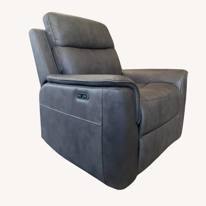 Verona Grey Power Recliner Armchair