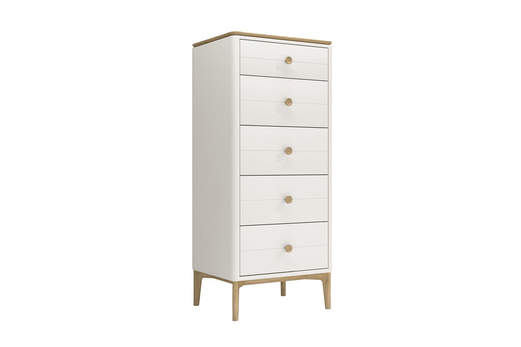 MARLOW NARROW CHEST OF DRAWERS - CASHMERE OAK