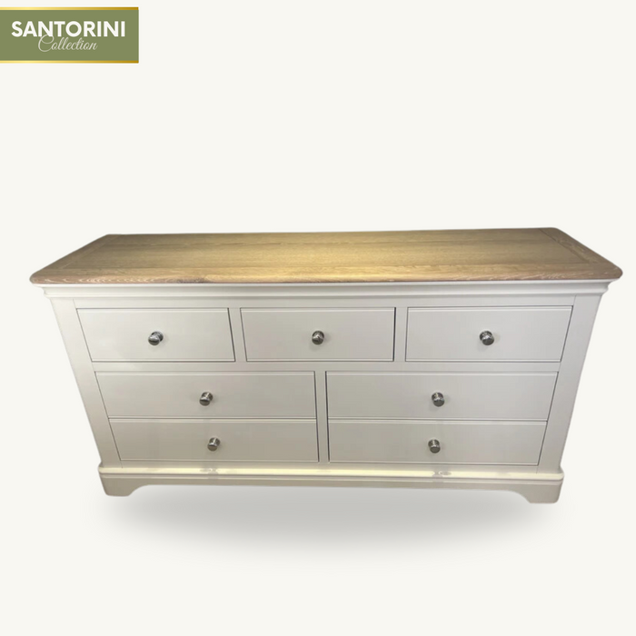 Wide Chest Of Drawers | Santorini Collection | Oak Finish