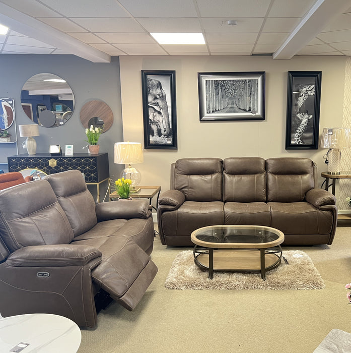 Oslo 3+2 Motorised Recliner Sofa Suite | Chocolate