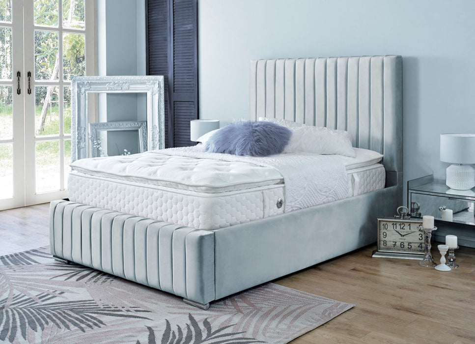 Silver Velvet | Kingsize Bedframe | Bella