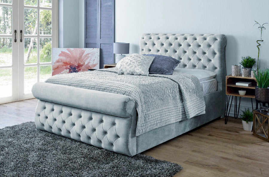 Swan Super-King Silver Bed-Frame