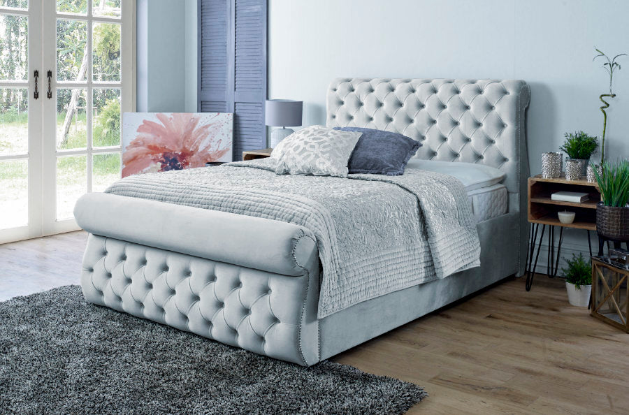 Swan Silver Single Bedframe