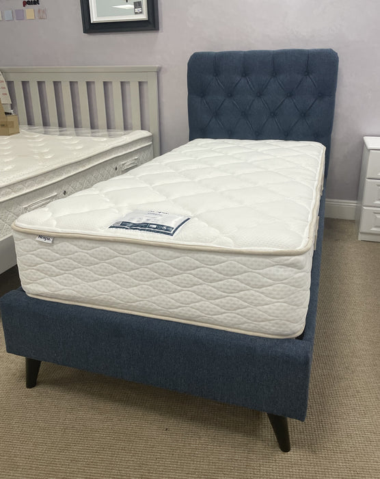 Dark Blue Button Back | Single Bed Frame | Alice