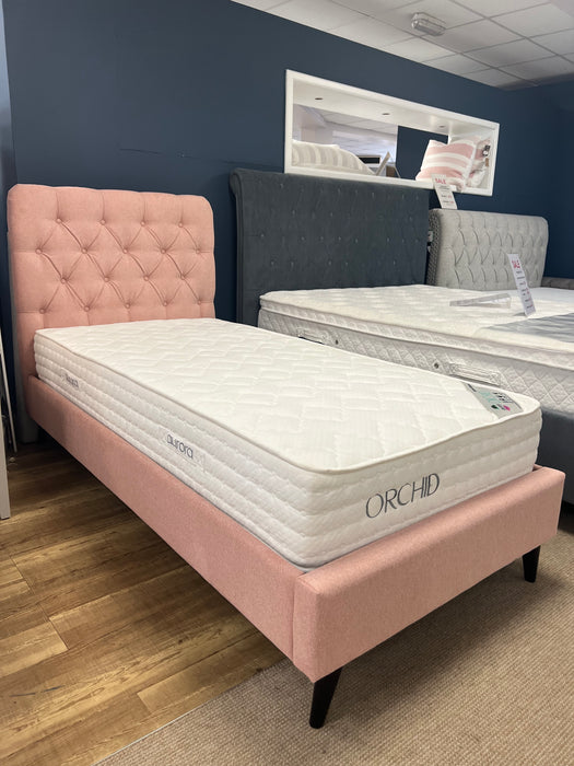 Alice Pink Button Back | Single Bed-Frame