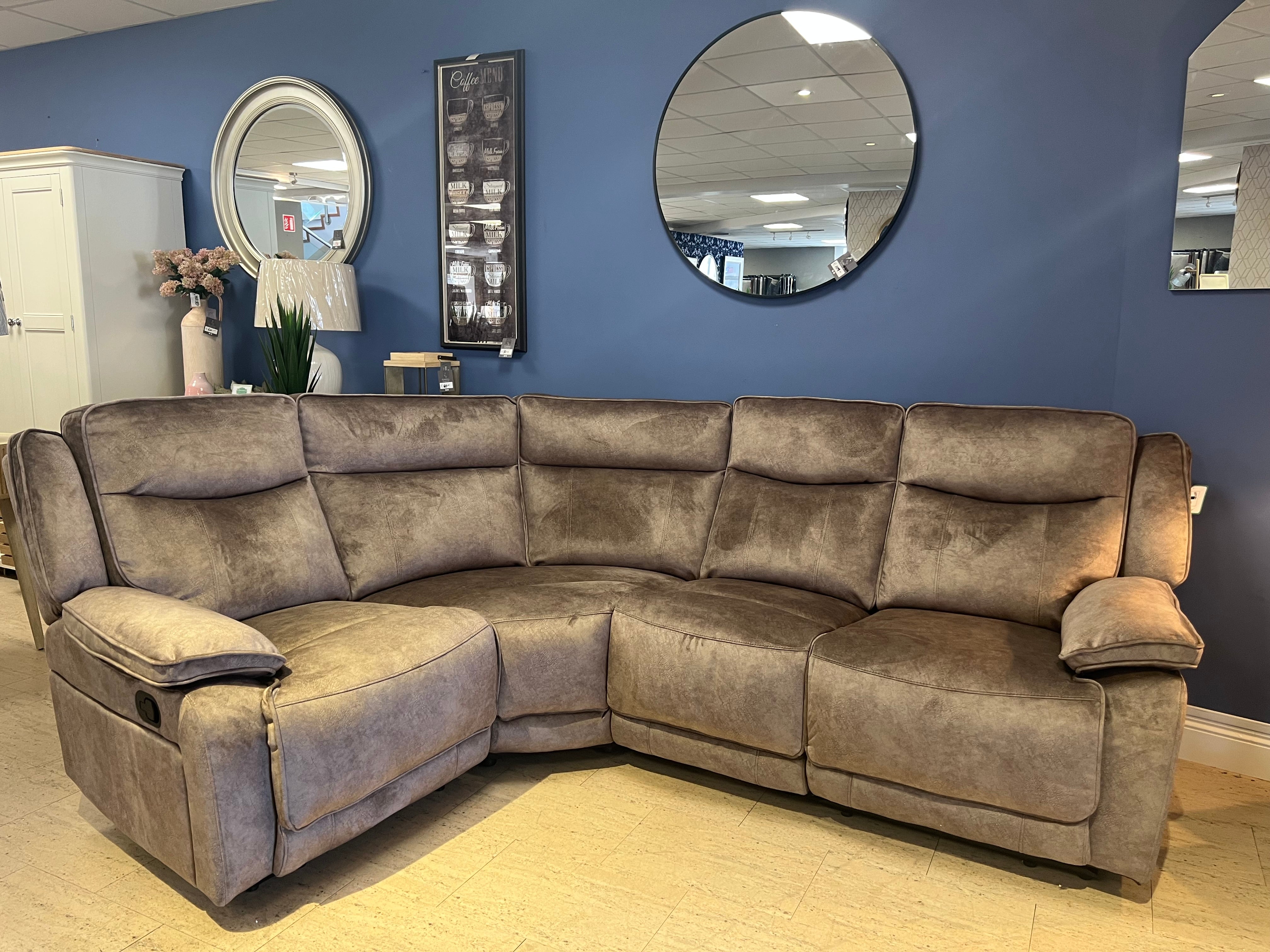 Manual Recliner Corner Sofa | Mink Colour | Arizona Collection
