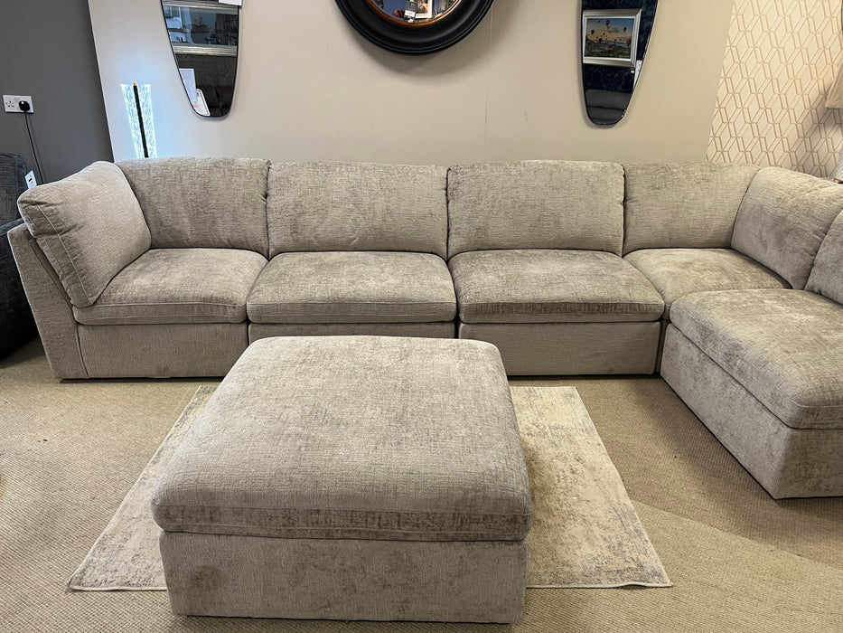 Brandon mushroom 6 piece modular corner sofa