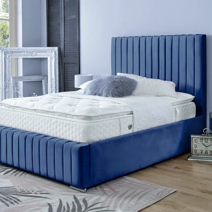 Blue Velvet | Kingsize Ottoman Bedframe | Bella