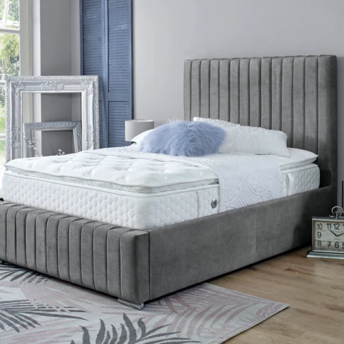 Naples Grey | Single Ottoman Bedframe | Bella