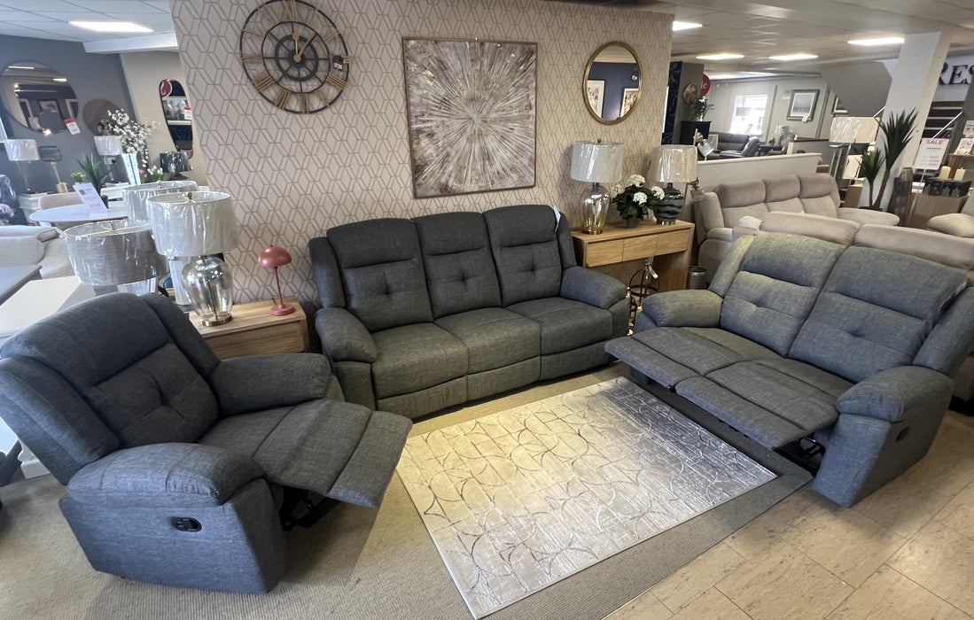 Celeste Anthricite Manual Recliner 3+2 Suite