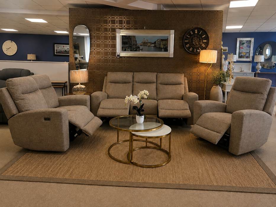 Harper 3+2+1 Power Recliner Suite – Taupe