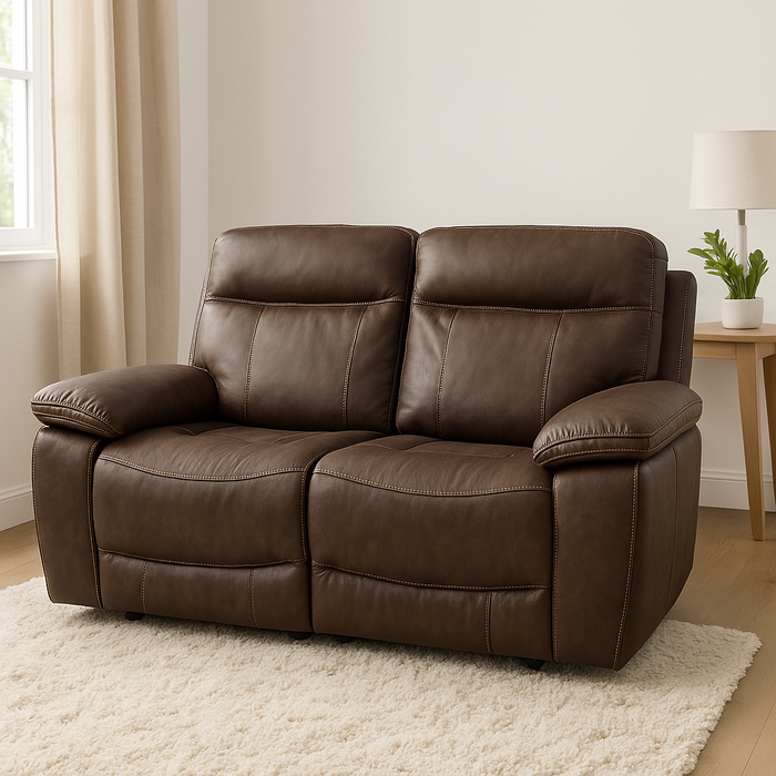 2 Seater Motorised Recliner Sofa | Chocolate Colour | Oslo Collection
