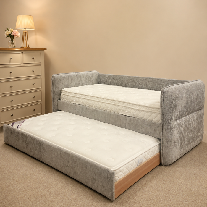 Newport Silver Day Bed | Fabric