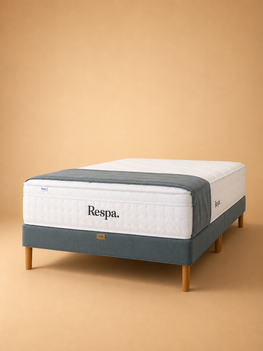 Respa Inspire Small Double Divan Base with 8" Beech Legs