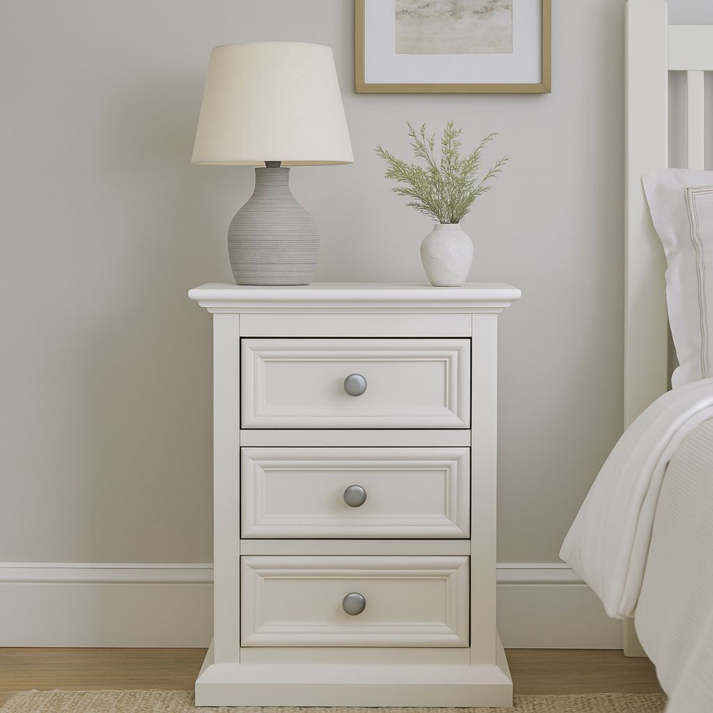 Trent White Bedside Locker