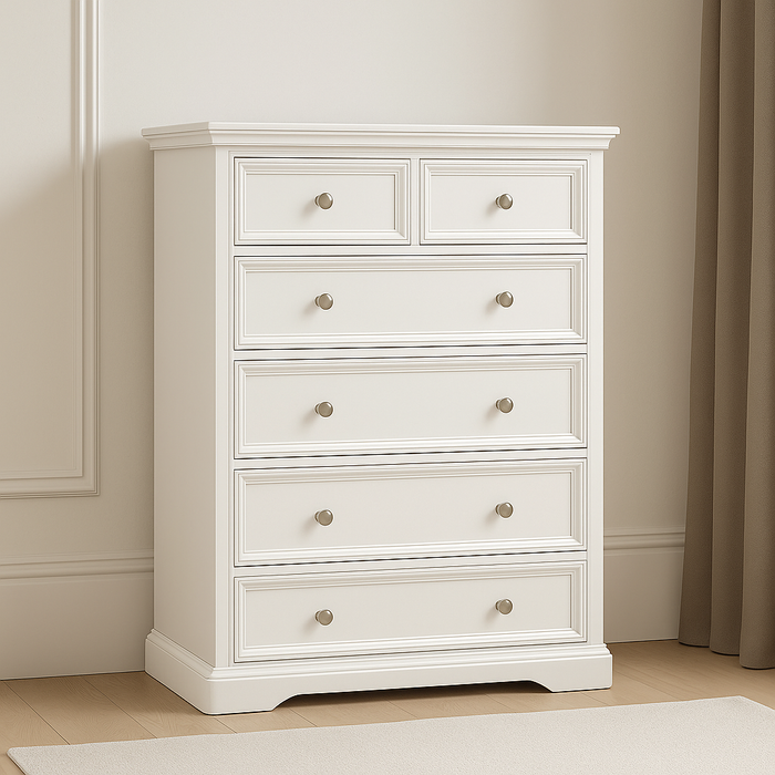 Solid Pine Chest of Drawers | Trent White Collection