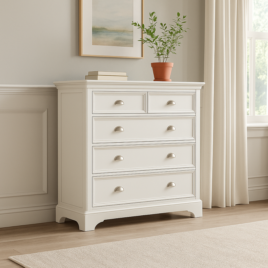 Chest Of Drawers | Coastal Collection | White Satin Finish
