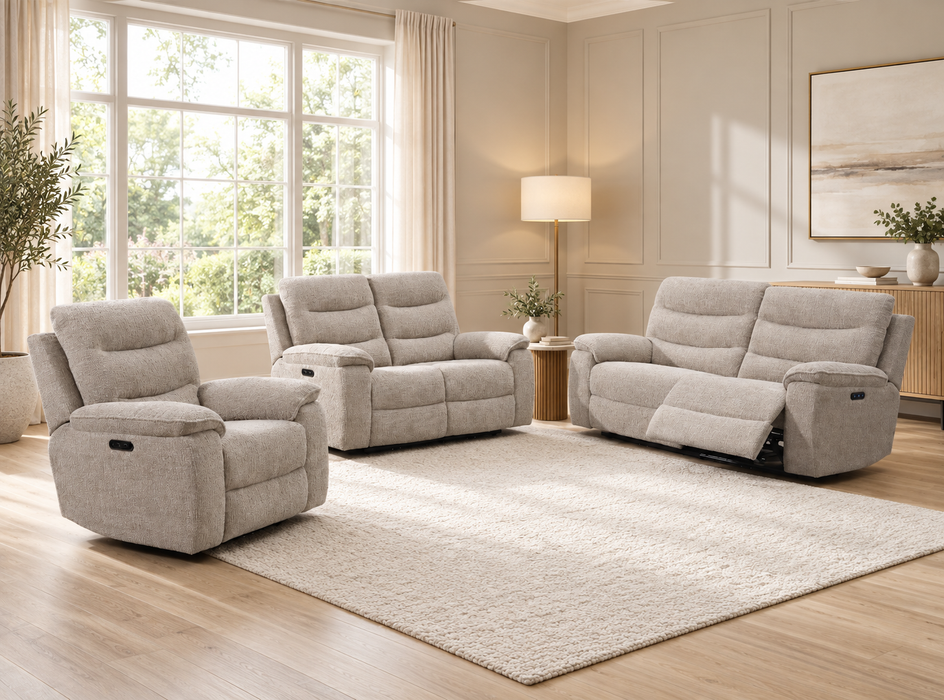 Adare Power Reclining Mink Suite  3+2+1