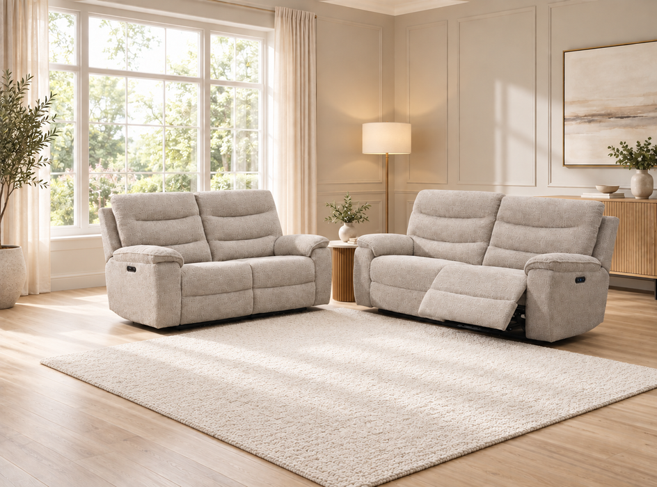 Adare Power Reclining Suite Mink 3+2