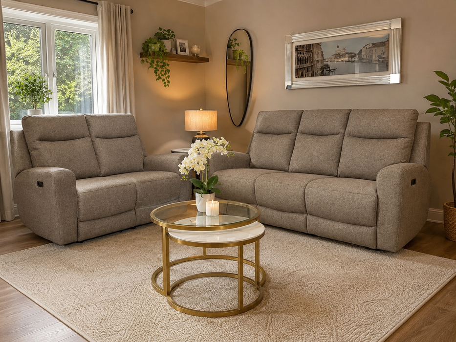 Harper 3+2 Power Recliner Suite – Taupe