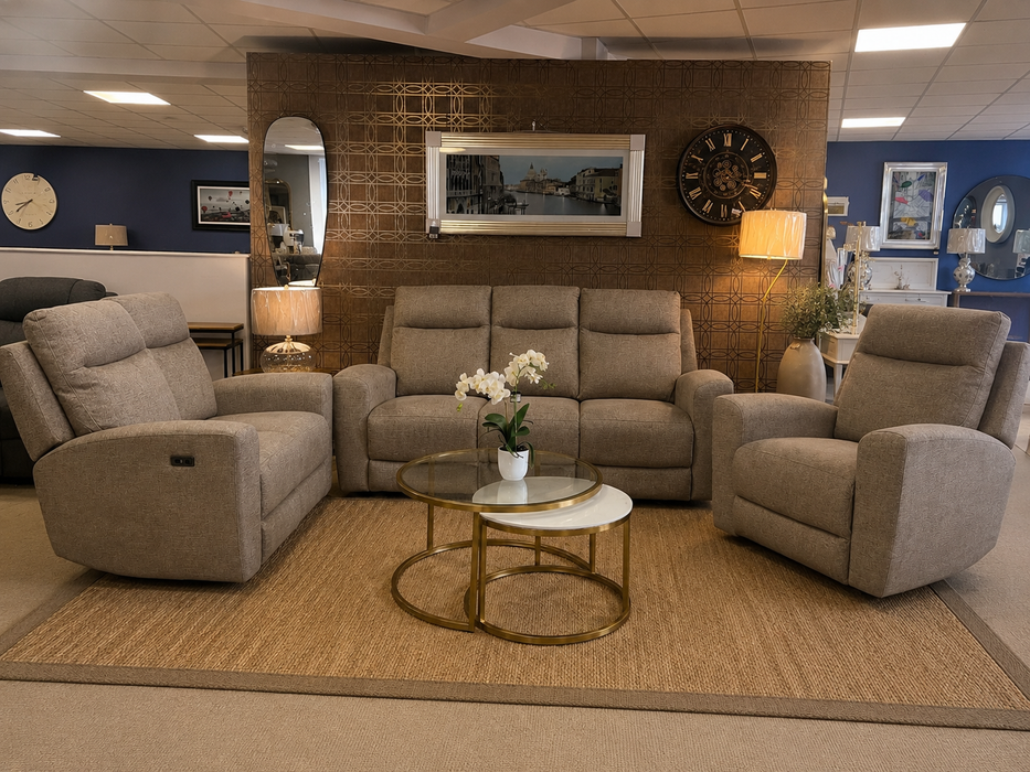Harper 3+2+1 Power Recliner Suite – Taupe