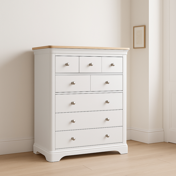 Tall Chest of Drawers | Santorini Collection | Oak Finish
