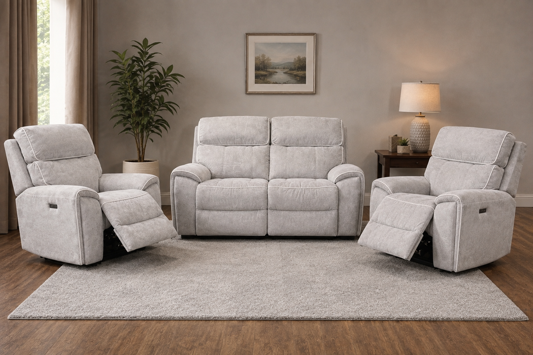 Alexis 2+1+1 Motorised Recliner Sofa Set |DISPLAY MODEL|