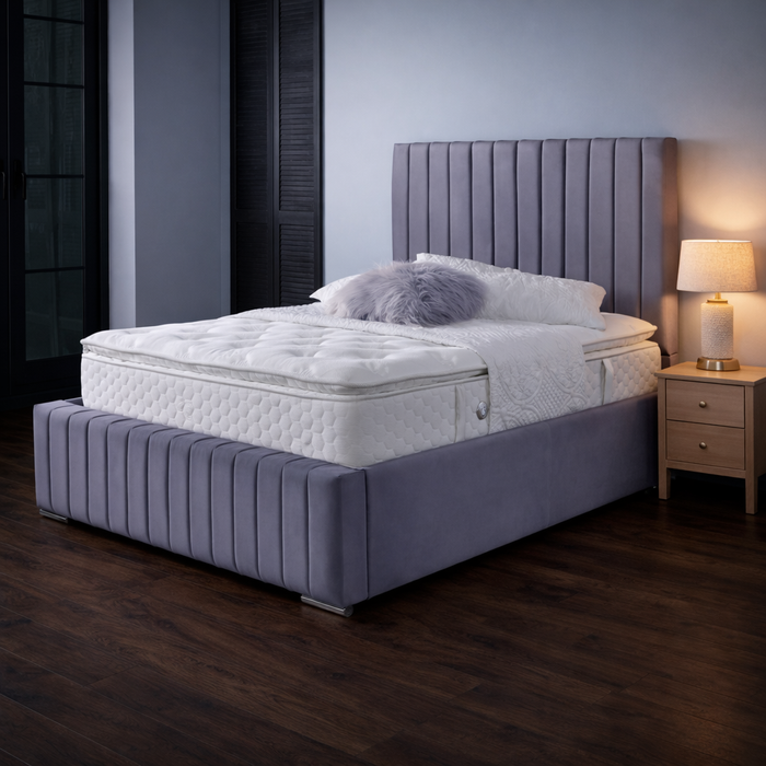 Steel Color - Bella Velvet Bedframe