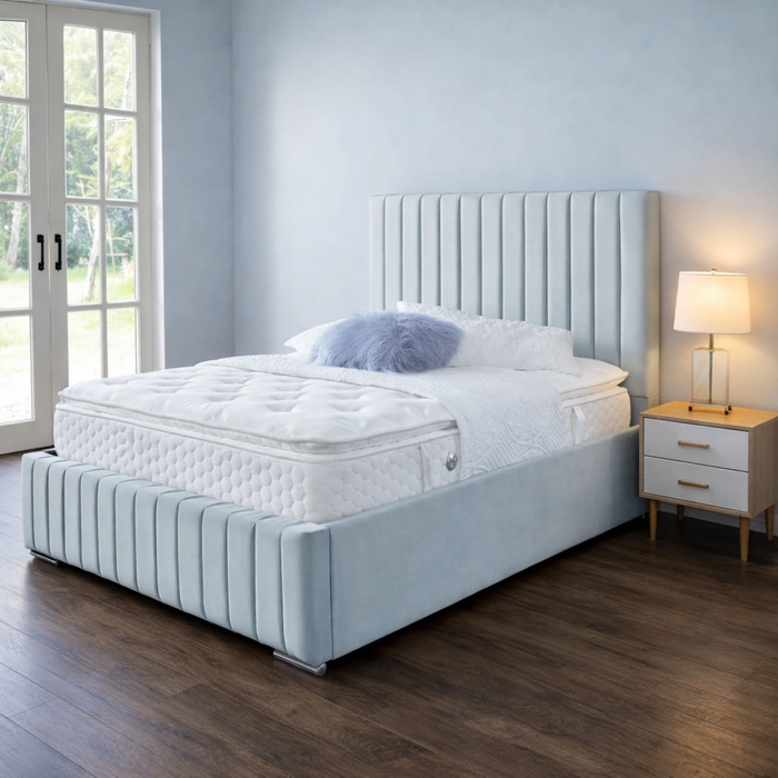 Naples Silver - Bella Velvet Bedframe