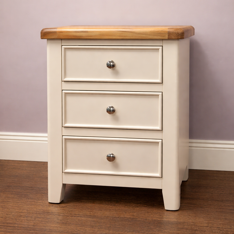 Maya 3 Drawer Large Beside Table