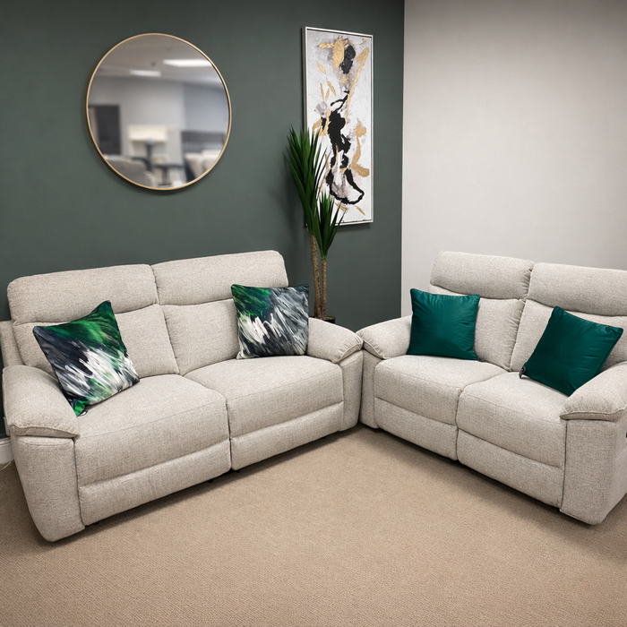 Luna 3+2  Manual Recliner Sofa Suite | Oatmeal