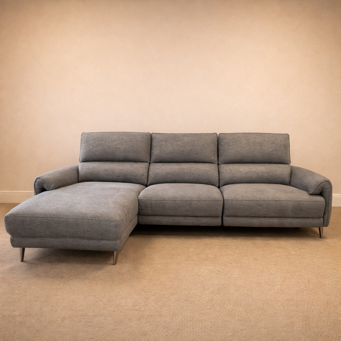 Iconic LHF Motorised Recliner Corner Sofa – Grey