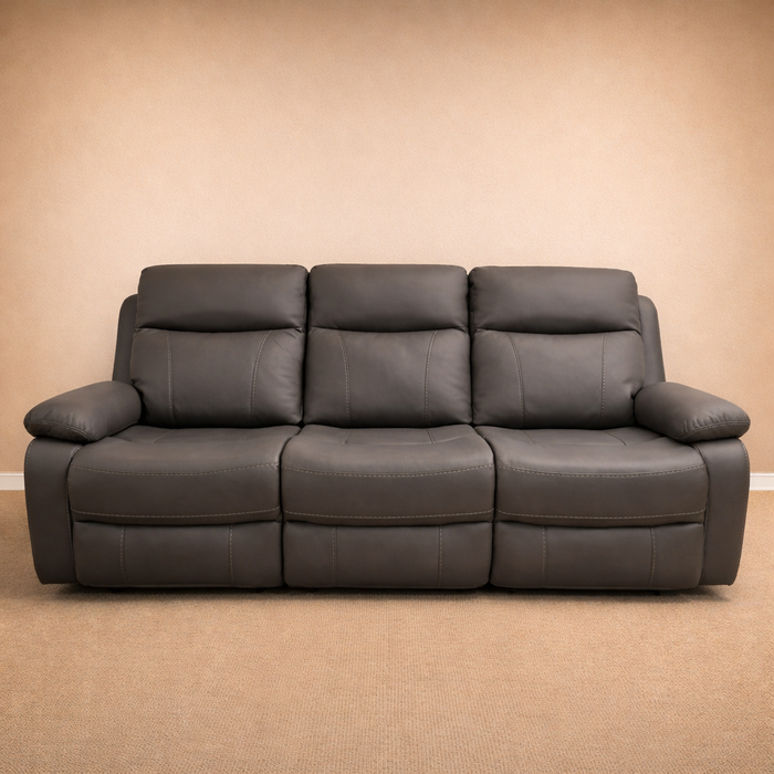 Positano 3 Seater Reclining Sofa – Grey