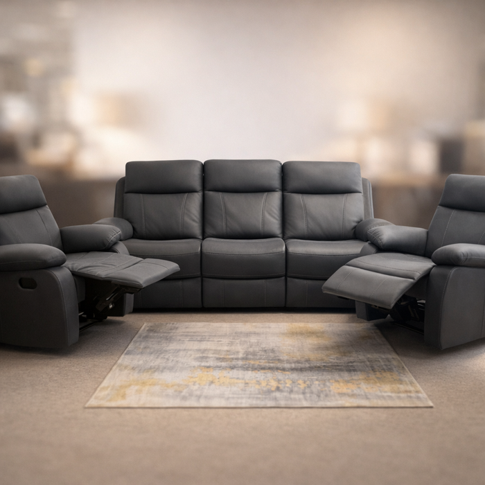 3+2+1 Reclining Suite Sofa | Grey Colour | Positano Collection