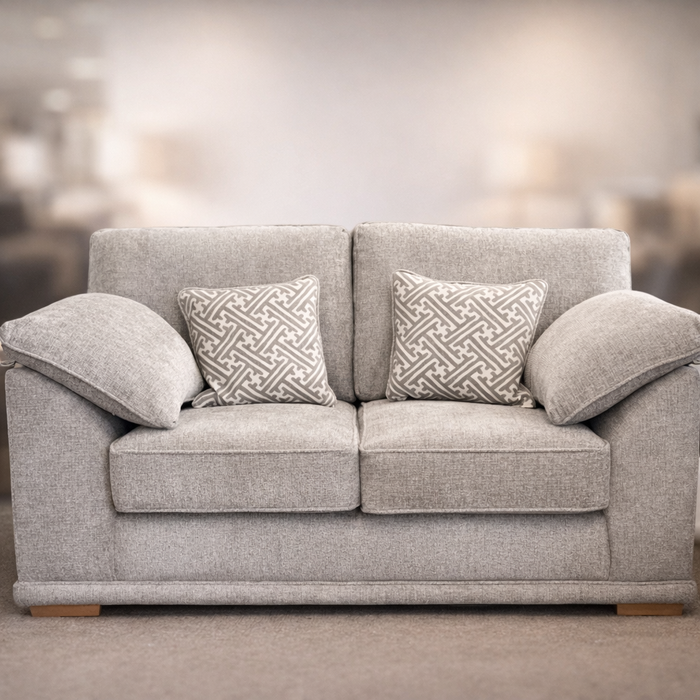 Lucy 2 Seater Enzo Stone Fabric Sofa