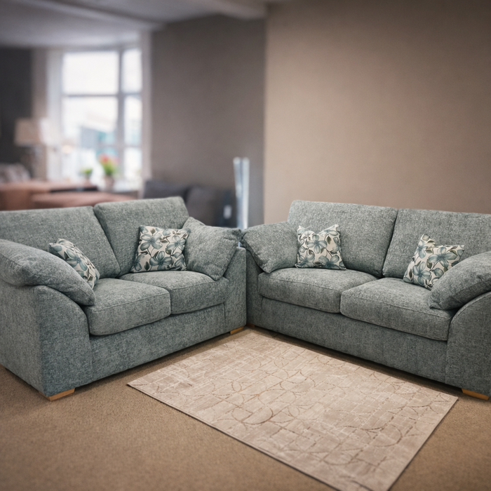 Flora Enzo Duck Egg 3+2 Sofa Suite | Display Model