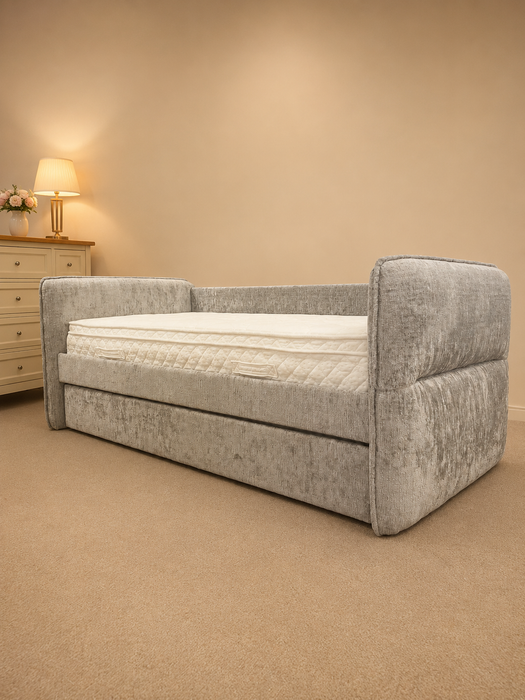 Newport Silver Day Bed | Fabric