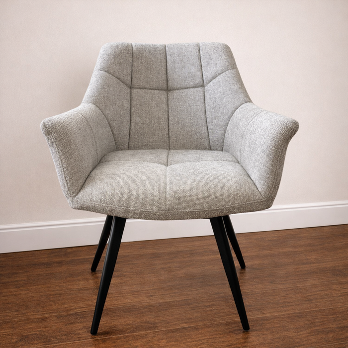 Poppy Upholstered Light Grey Dining Chair