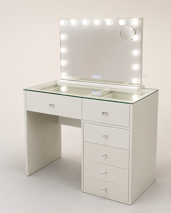 Erika hollywood dressing table with bluetooth