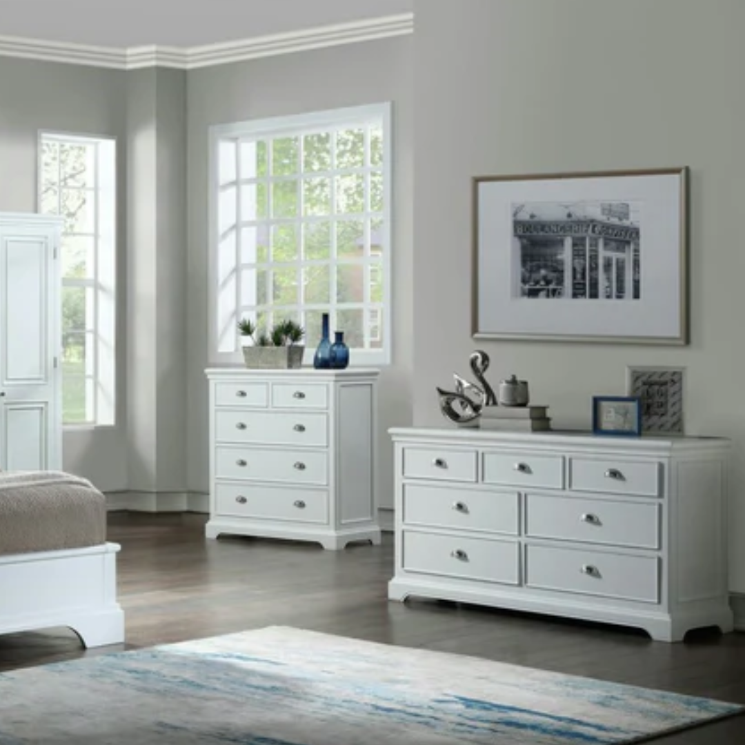 Chest Of Drawers | Coastal Collection | White Satin Finish