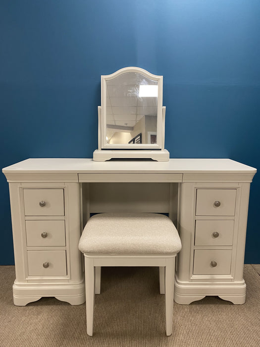 Mabel Bone Dressing Table , Mirror & Stool Set