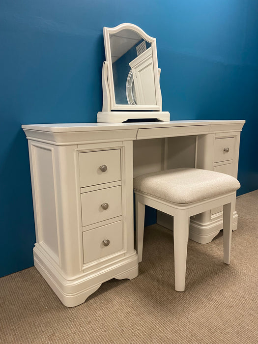 Mabel Bone Dressing Table , Mirror & Stool Set