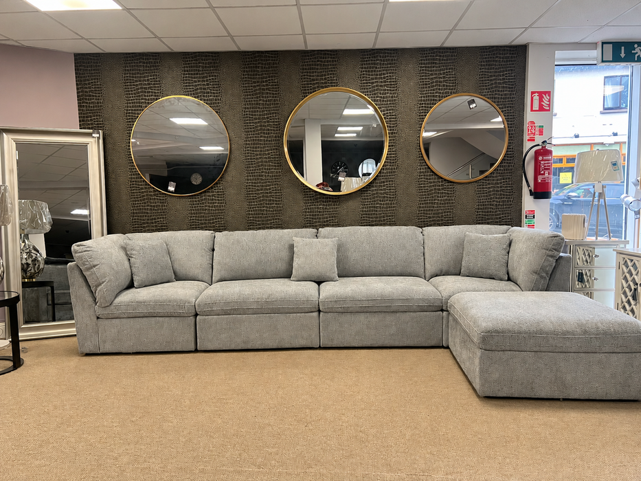 Brandon Grey Modular Corner Sofa (Display Model)