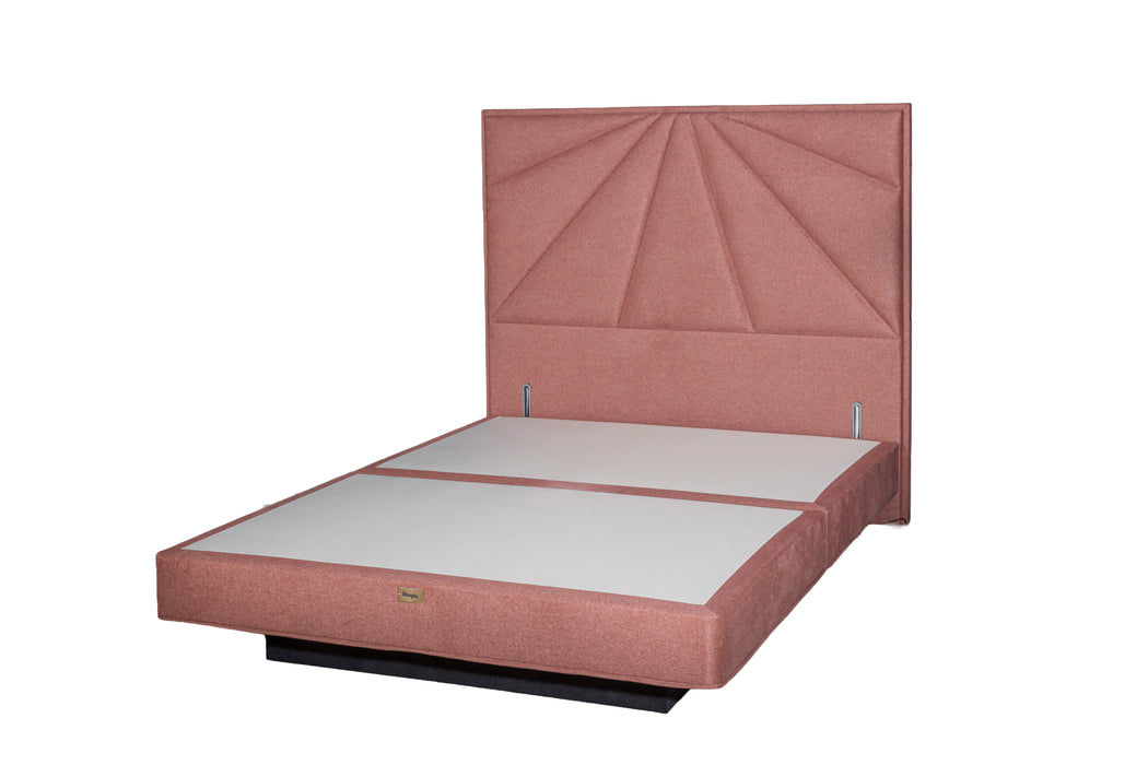 Respa Small Double Illuminating Floating Divan with Sunrise Headboard