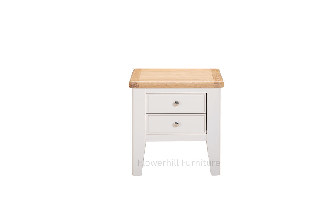 Maya 2 Drawer Oak Lamp Table
