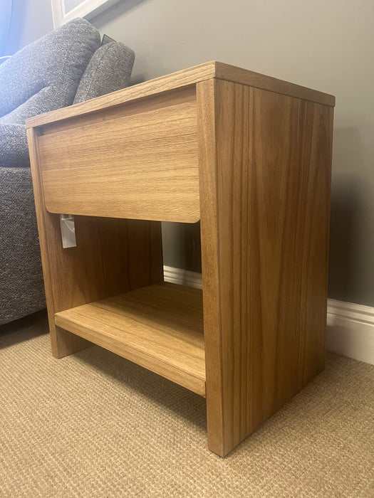 Natural Wood 1 Drawer Lamp Table