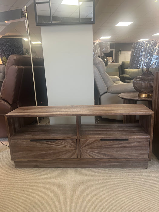 Teak TV Unit with 2 Drawers