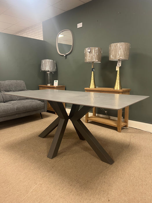 Iris 1.8M Grey Slate Sintered Stone Dining Table