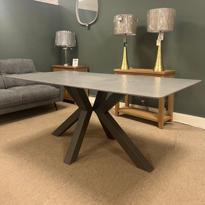 Iris 1.8M Grey Slate Sintered Stone Dining Table